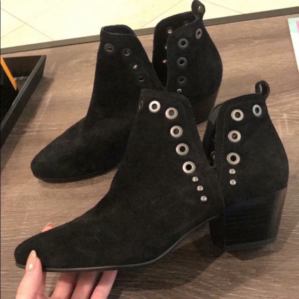 Sam Edelman Black Eyelet Booties